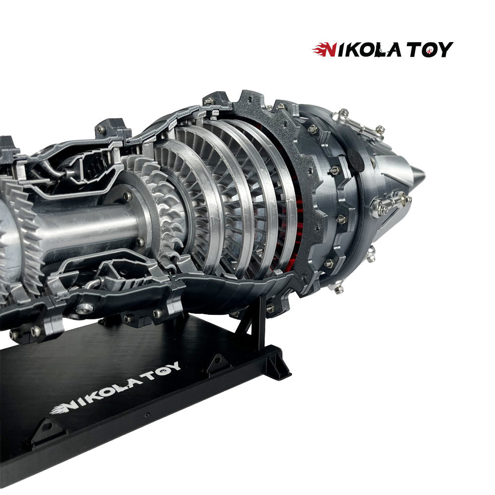 NIKOLATOY® 3D printed Military fighter turbojet engine model