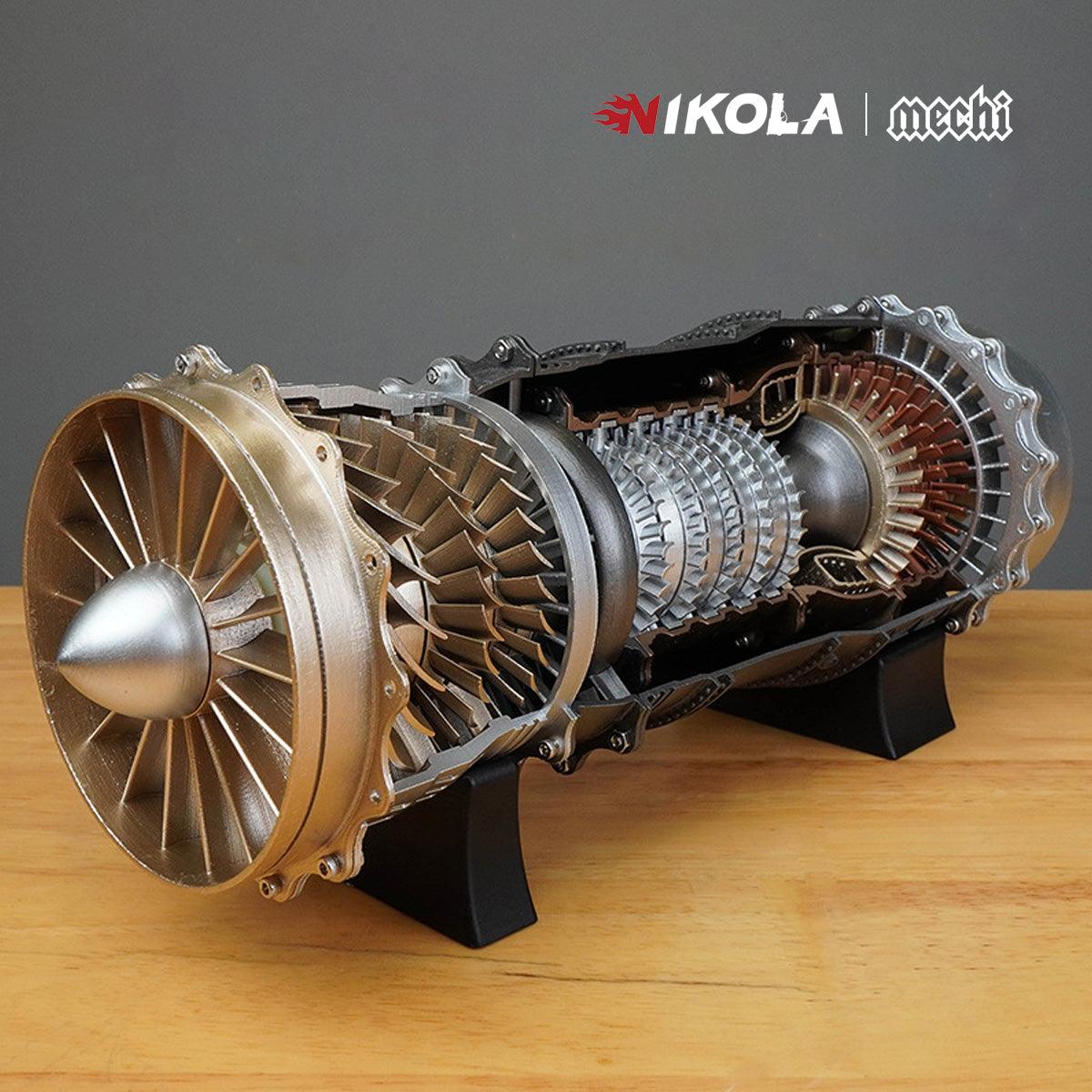 NIKOLATOY® WS-15 Fighter Turbofan Engine Model DIY Assembly Kits 150+ PCS