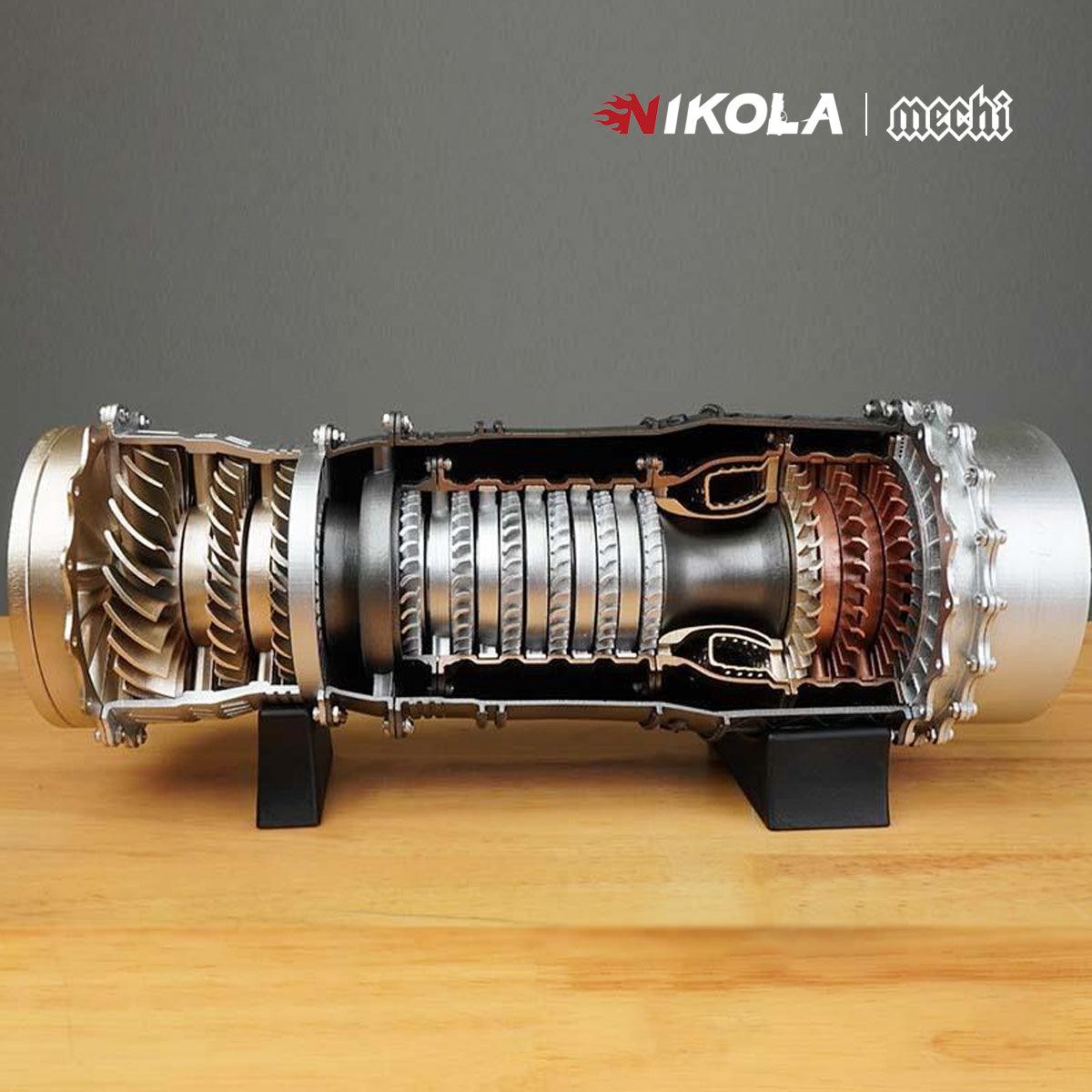 NIKOLATOY® WS-15 Fighter Turbofan Engine Model DIY Assembly Kits 150+ PCS