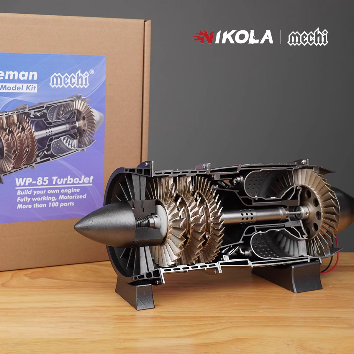 NIKOLATOY® Fighter jet turbojet engine - DIY KIT