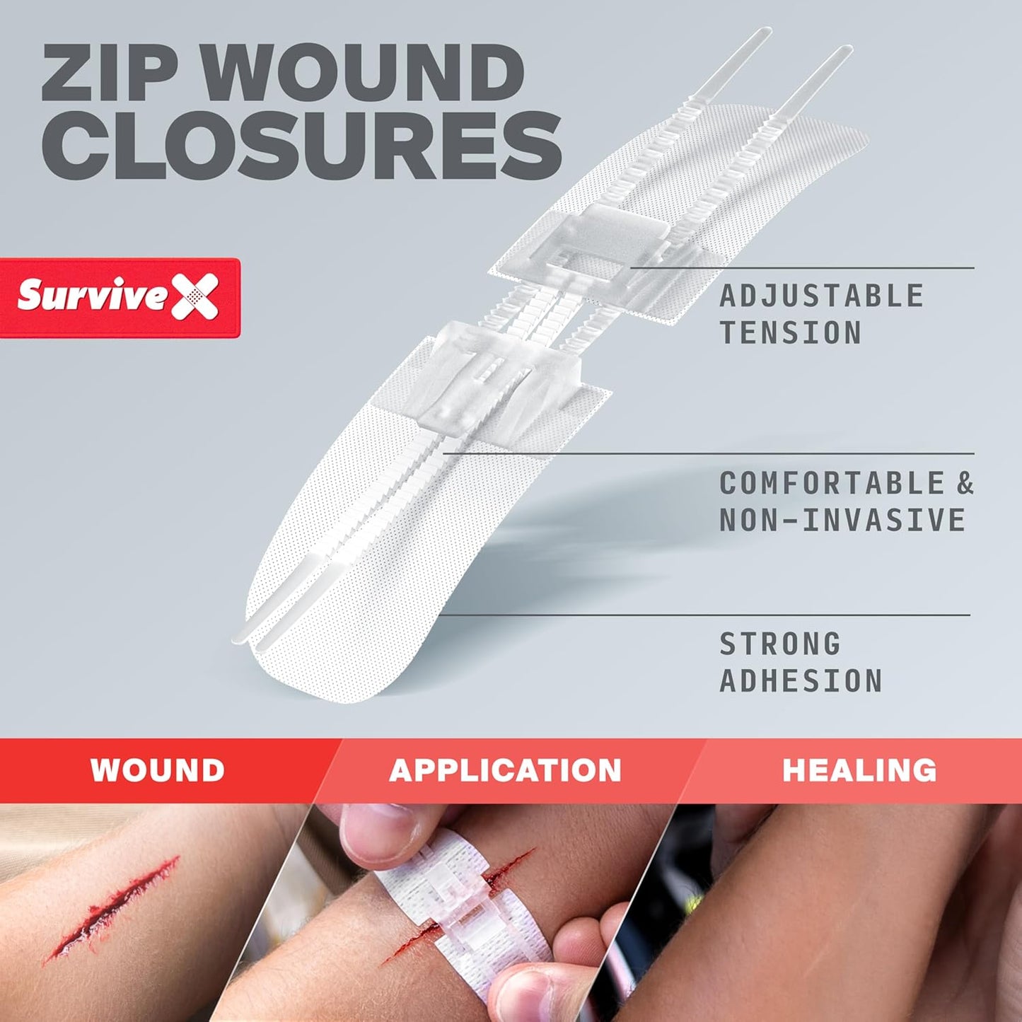 The All-in-One Emergency Kit for Your Car, Home, and Adventures. 300 Pieces incl. ZipStitch® | Your Ultimate Preparedness Solution.